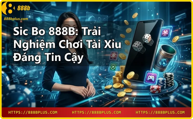 Ba viên xúc xắc Sic Bo trên bàn casino sang trọng