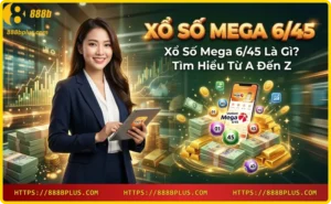 Bóng số Mega 6/45 với biểu đồ giải thưởng hologram