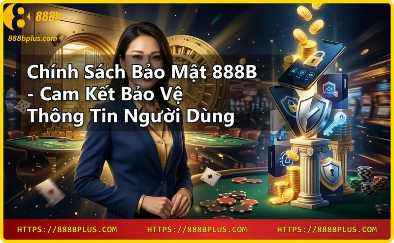 Khóa kỹ thuật số phát sáng trên nền dữ liệu, thể hiện tiêu chí bảo mật thông tin của 888B