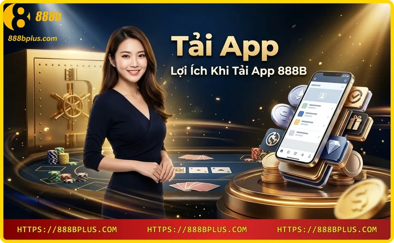 Lợi ích khi tải App 888B - Thông báo khuyến mãi, bảo mật vân tay