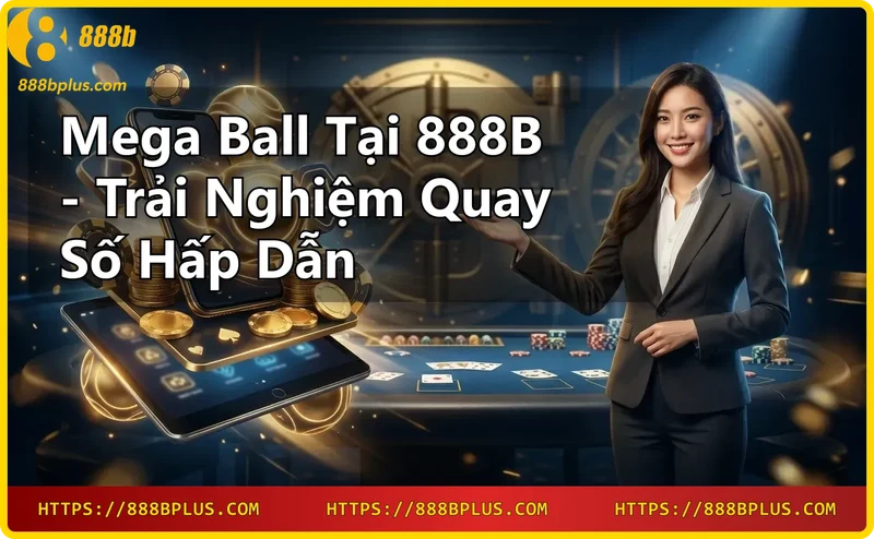 Máy quay Mega Ball hiện đại với các quả bóng số phát sáng