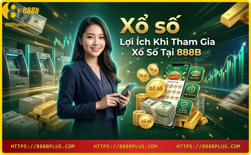 Sử dụng điện thoại chơi xổ số online tại 888B