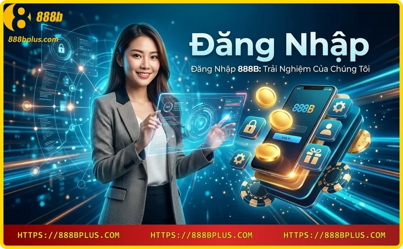 Trải nghiệm đăng nhập 888B trên laptop với giao diện sang trọng