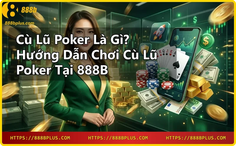 Ví dụ cù lũ poker với ba lá A và hai lá 8